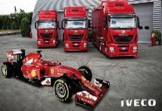 Three Iveco Stralis Hi-Ways for the most popular Formula 1 team