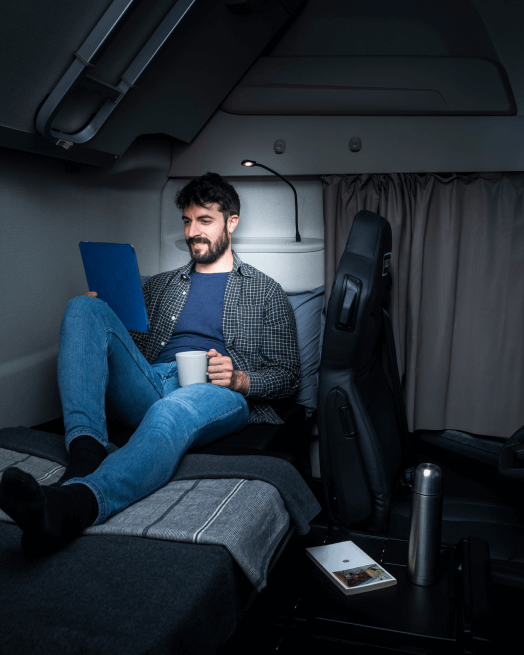 Driver sat inside IVECO X-WAY